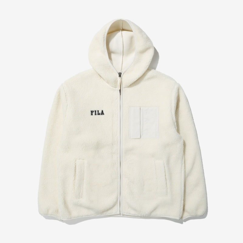 FILA x BTS - Create Your Winter - Popcorn Boa Hooded Jacket
