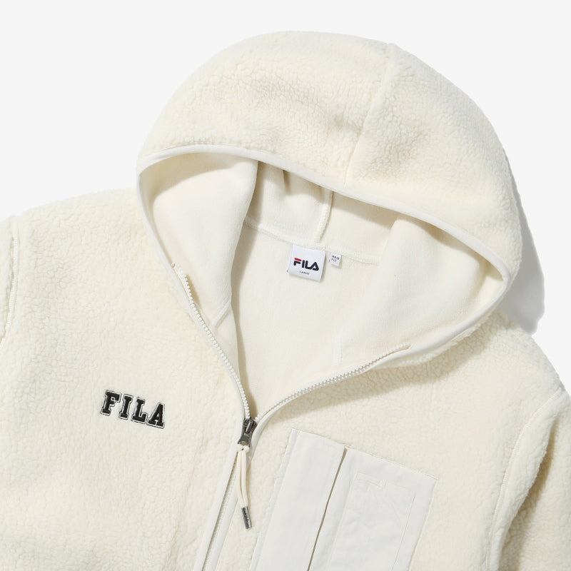 FILA x BTS - Create Your Winter - Popcorn Boa Hooded Jacket