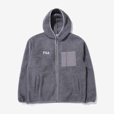 FILA x BTS - Create Your Winter - Popcorn Boa Hooded Jacket