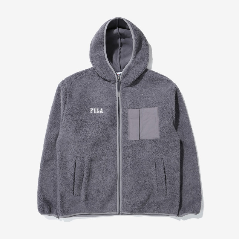 FILA x BTS - Create Your Winter - Popcorn Boa Hooded Jacket