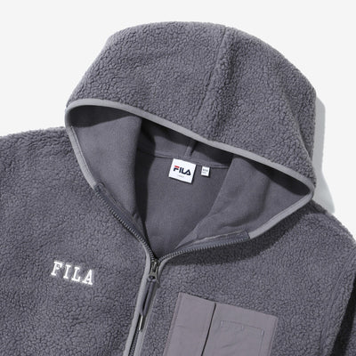 FILA x BTS - Create Your Winter - Popcorn Boa Hooded Jacket