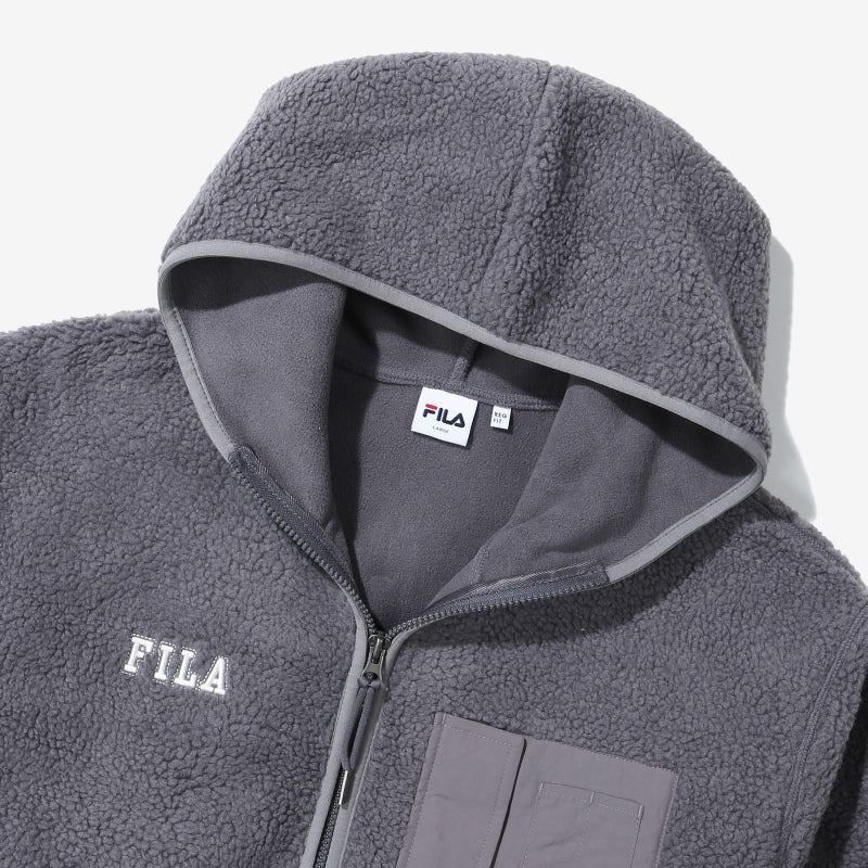 FILA x BTS - Create Your Winter - Popcorn Boa Hooded Jacket