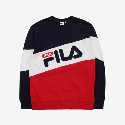 FILA - Heritage Diagonal Color Block Sweater - Sweater - Harumio