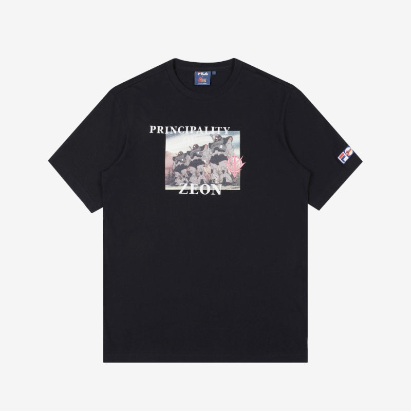 FILA x Gundam - Black Tri-Warrior Warrior T-shirt