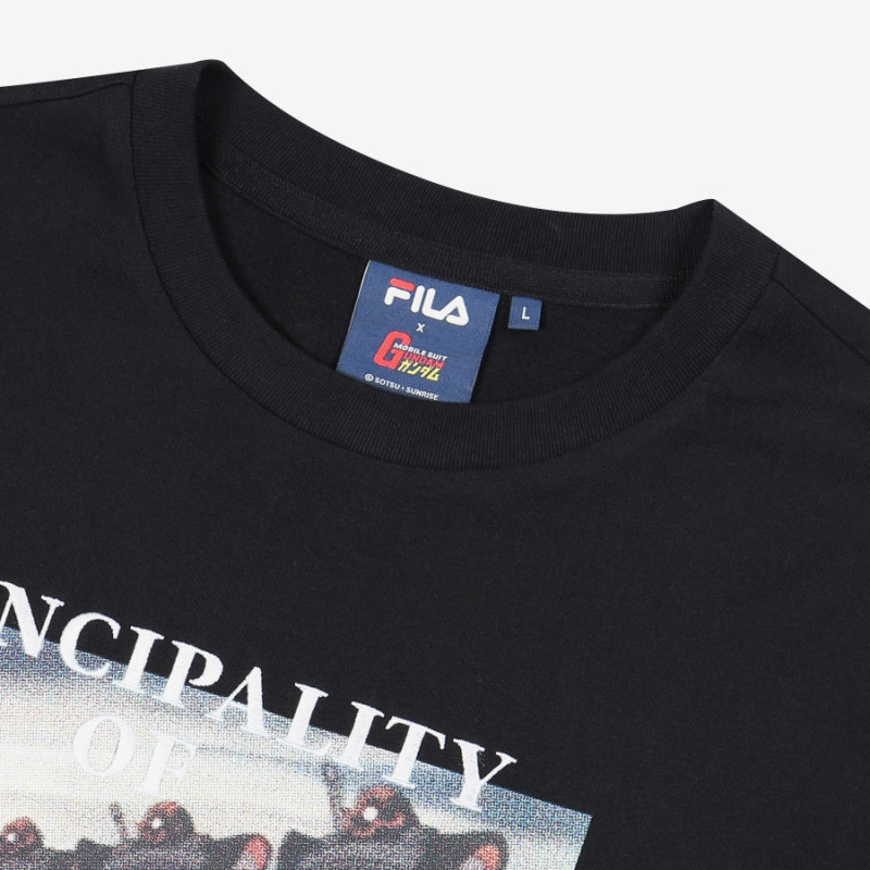 FILA x Gundam - Black Tri-Warrior Warrior T-shirt