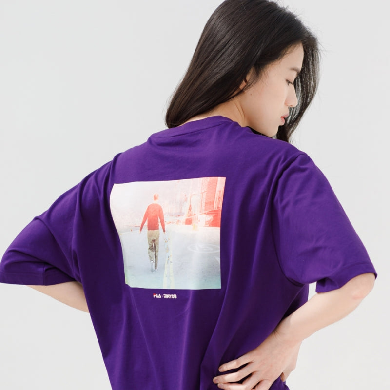 FILA x Jin Yob Kim - ARTIST Graphic Tees - Dark Violet