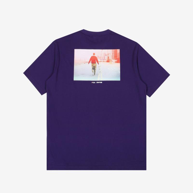FILA x Jin Yob Kim - ARTIST Graphic Tees - Dark Violet