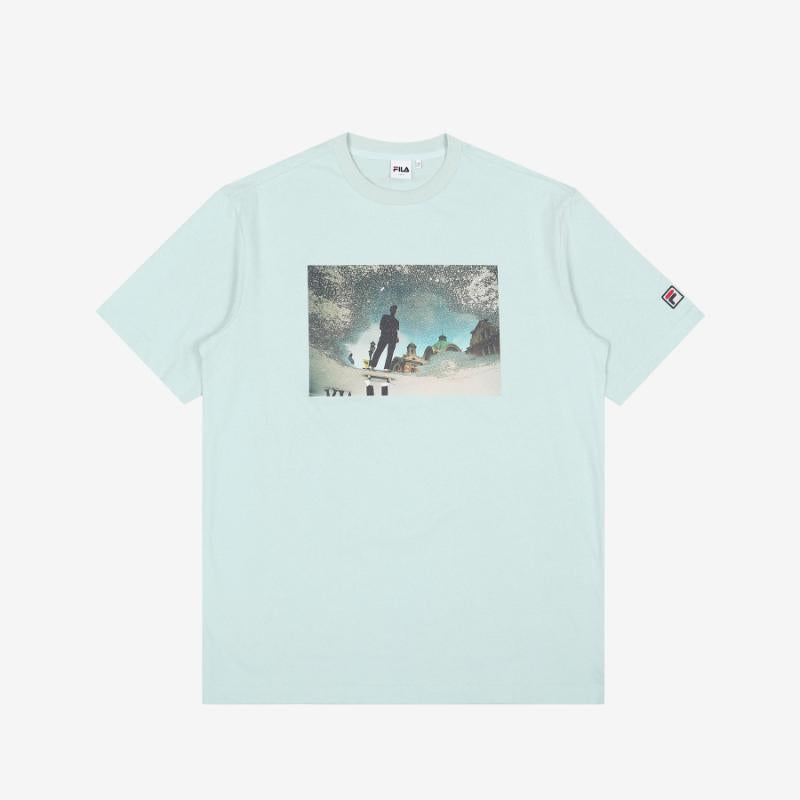 FILA x Jin Yob Kim - ARTIST Graphic Tees - Light Mint