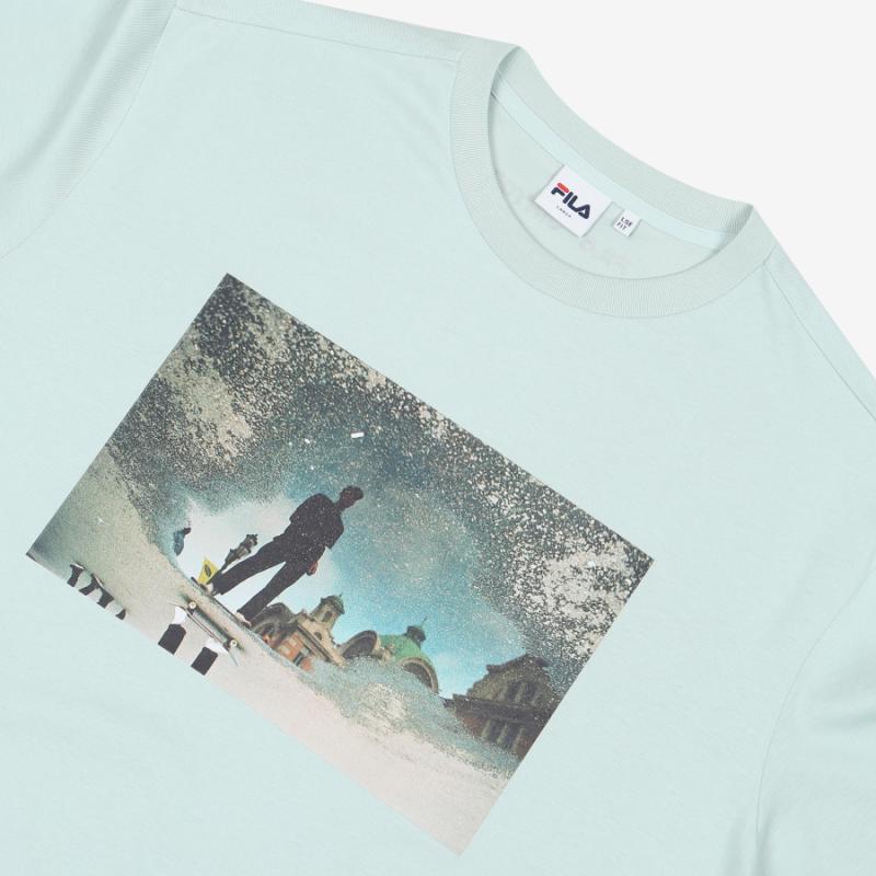 FILA x Jin Yob Kim - ARTIST Graphic Tees - Light Mint