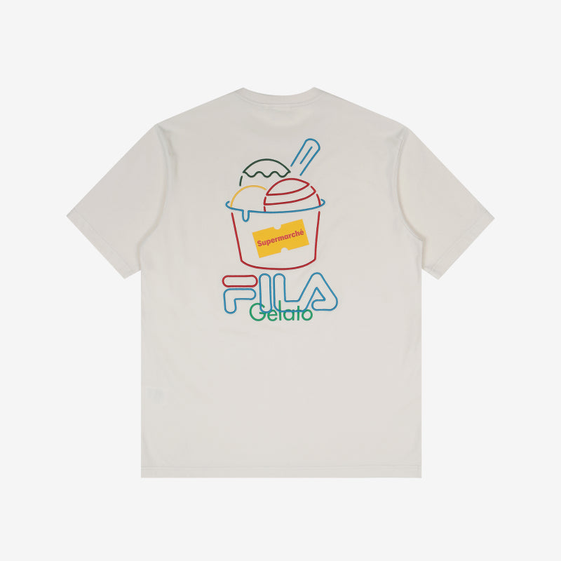 FILA x Supermarché - Vanilla Gelato Short Sleeve T-Shirt
