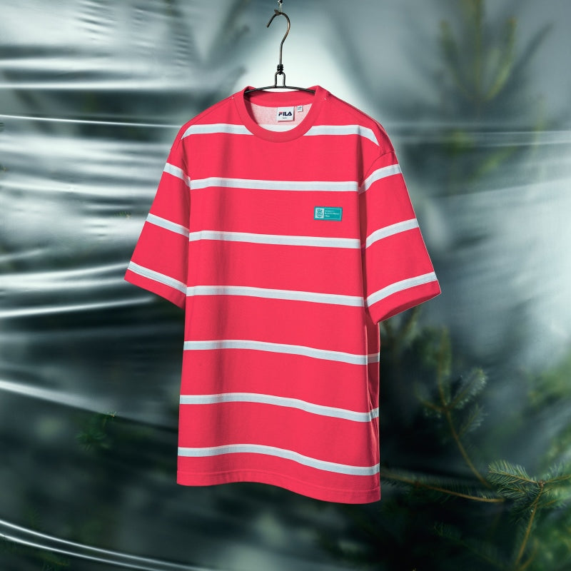 FILA x BTS - Project 7 - Back to Nature Multi-stripe T-shirt