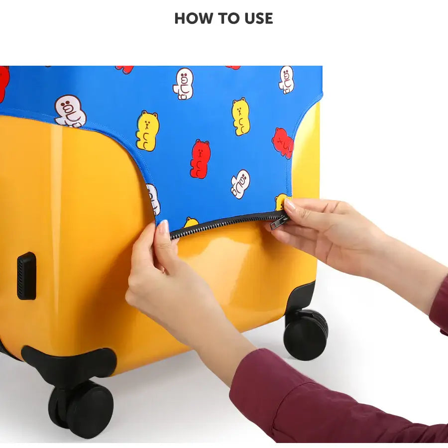 LINE FRIENDS - Official Merch - 28" Luggage Cover - Line Friends - Luggage Cover - Harumio