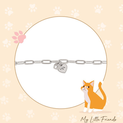 OST - My Little Friends - Cat Heart Silver Bracelet
