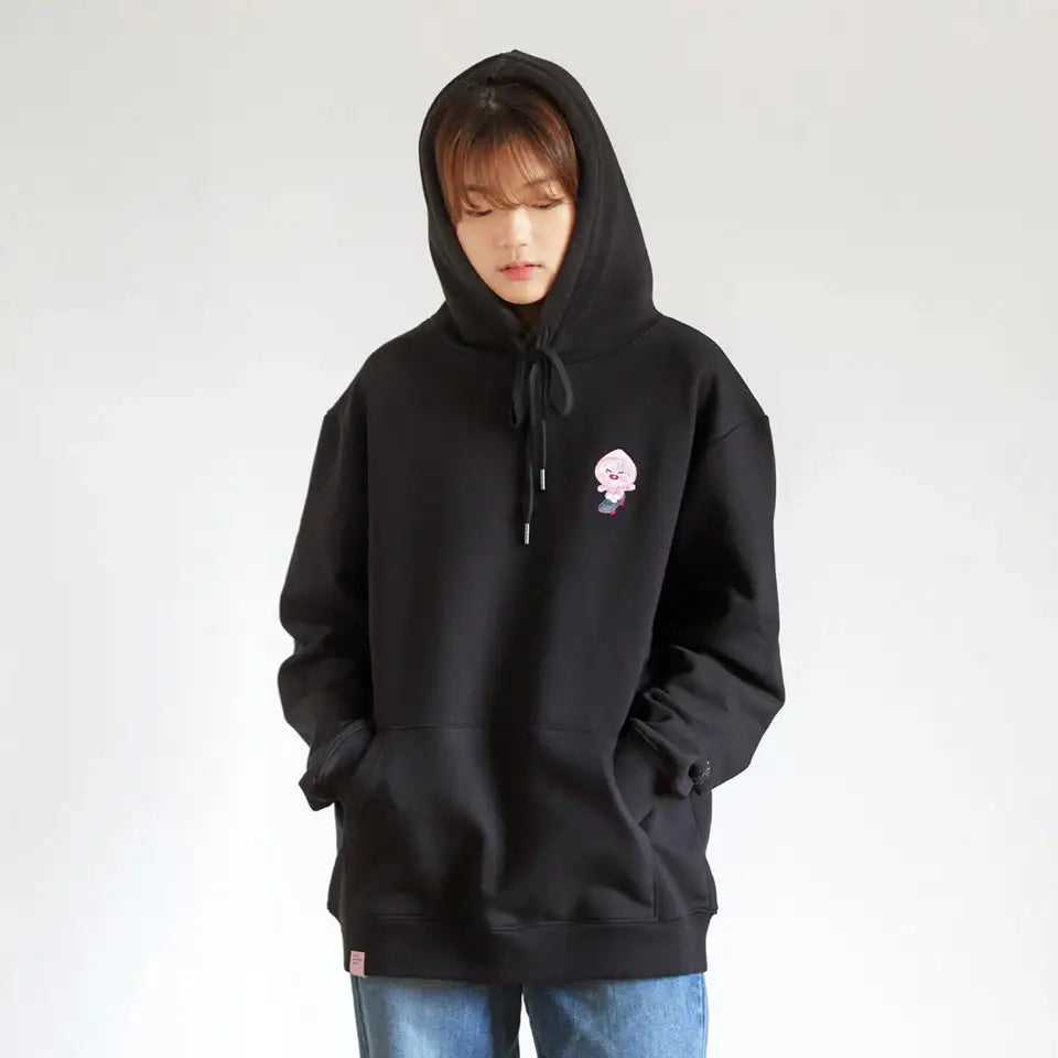 Apeach x KangDaniel - Apeach Black Hoodie - Apeach x KangDaniel - Clothing - Harumio