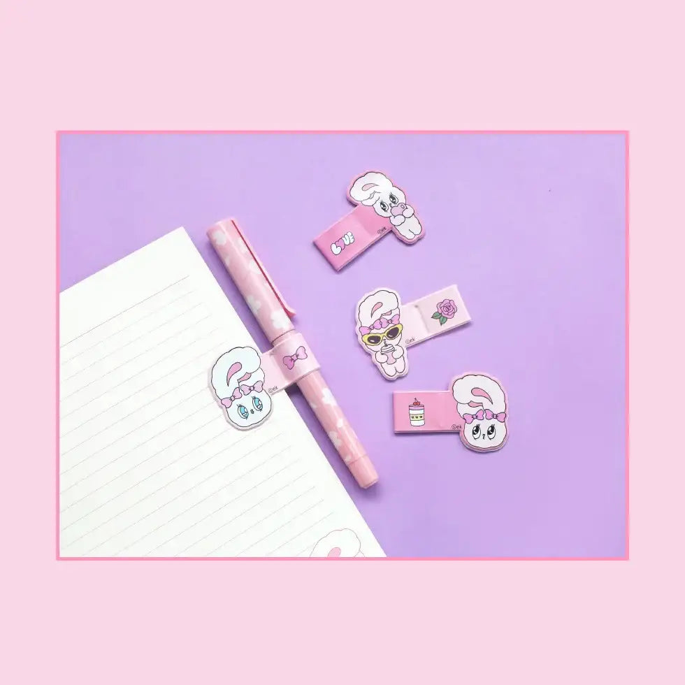 Esther Bunny - Pink Pen Holder Set - Esther Bunny - Accessories - Harumio