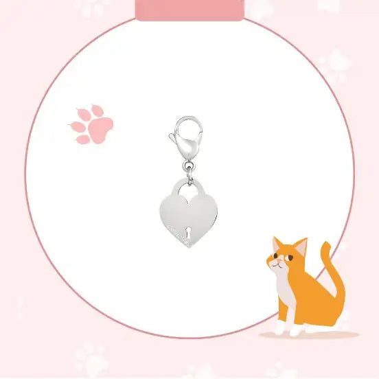 OST - My Little Friends - Heart Lock Couple Necklace Set - My Little Friends - Jewelry - Harumio