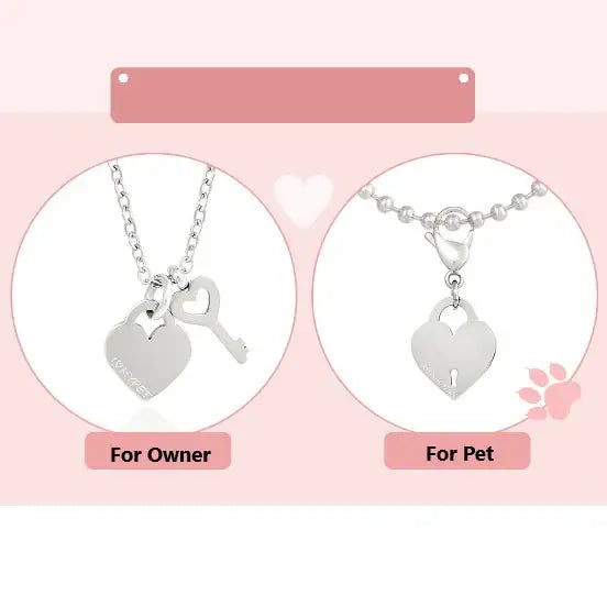 OST - My Little Friends - Heart Lock Couple Necklace Set - My Little Friends - Jewelry - Harumio