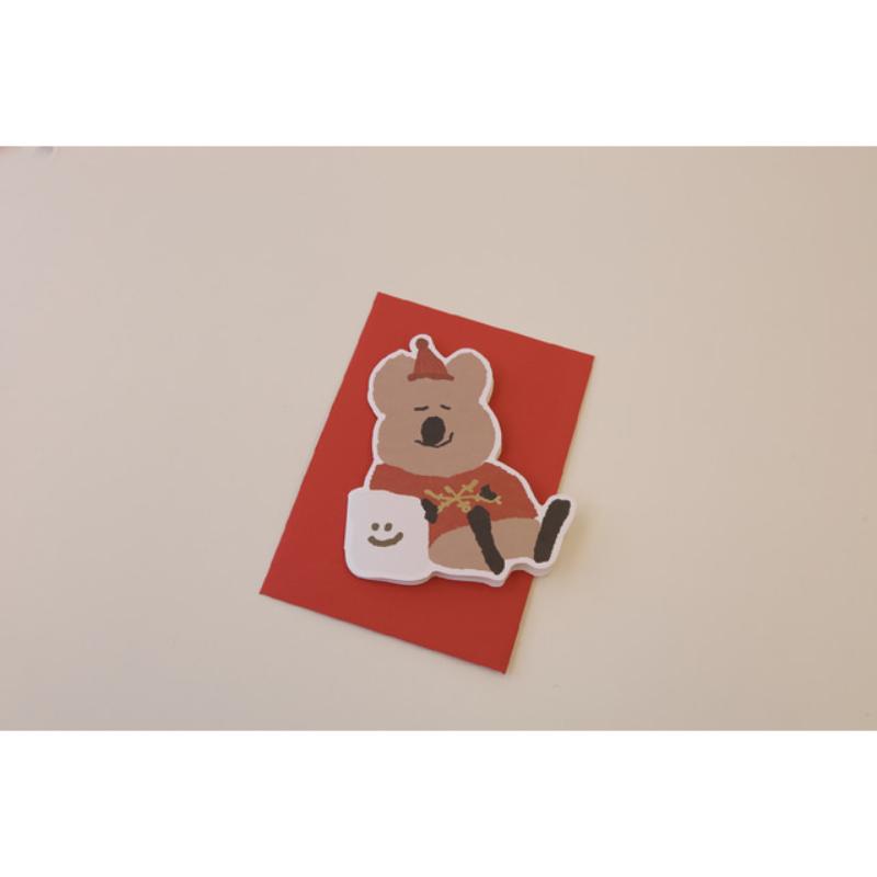 Dinotaeng - Marsh Cushion Quokka Card