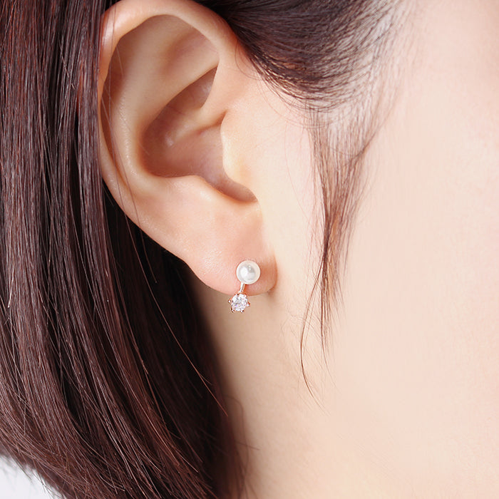 OST - Point Pearl Rose Gold Ring Package Earrings Set