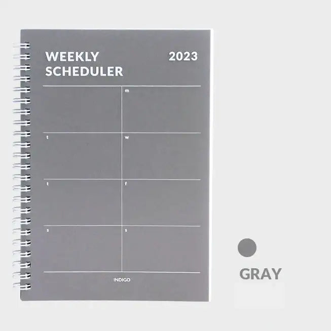 Indigo - 2023 A5 Weekly Scheduler Planner - Indigo - Planner - Harumio