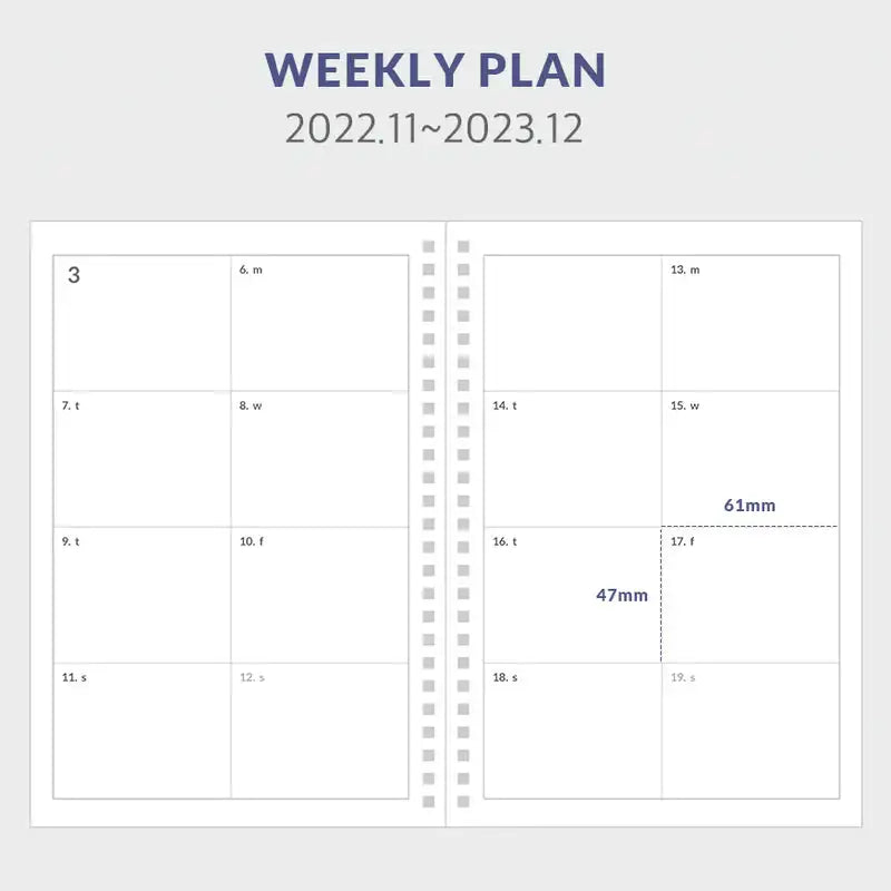 Indigo - 2023 A5 Weekly Scheduler Planner - Indigo - Planner - Harumio