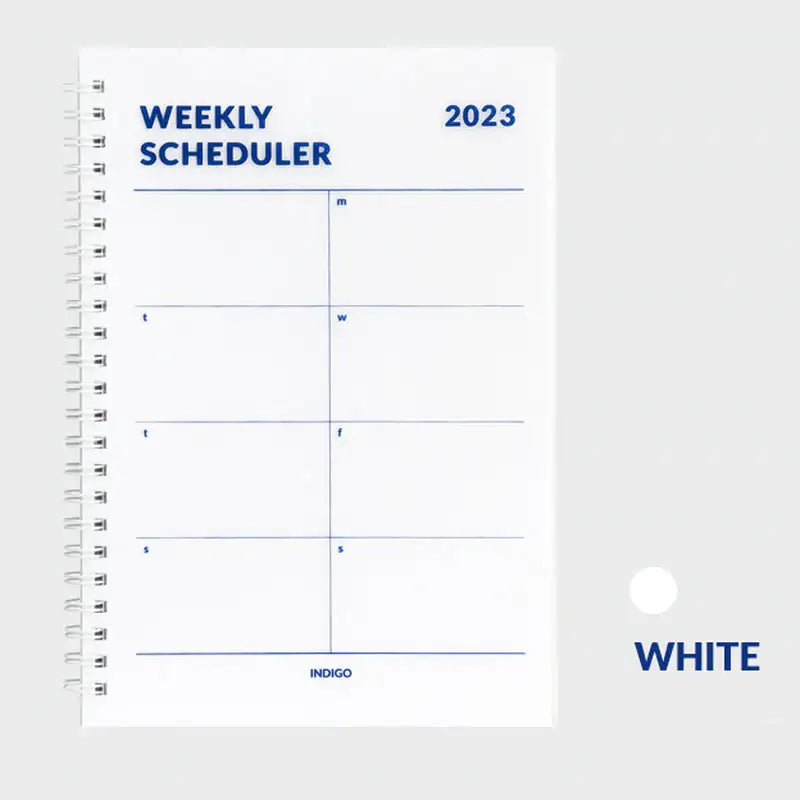 Indigo - 2023 A5 Weekly Scheduler Planner - Indigo - Planner - Harumio