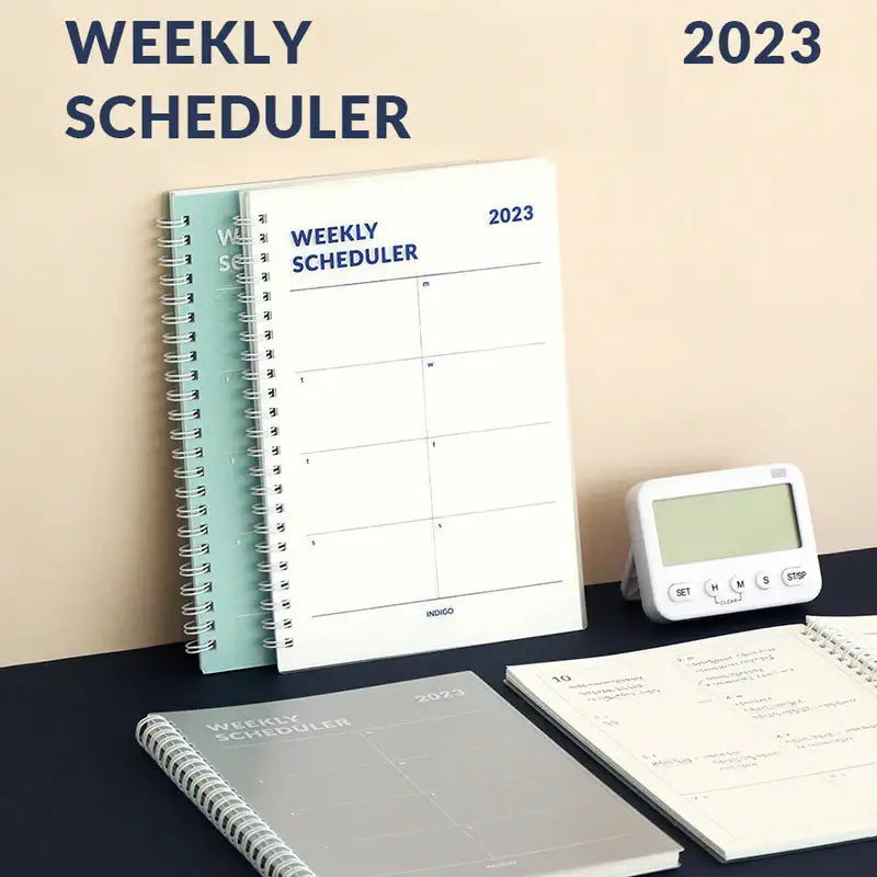 Indigo - 2023 A5 Weekly Scheduler Planner - Indigo - Planner - Harumio