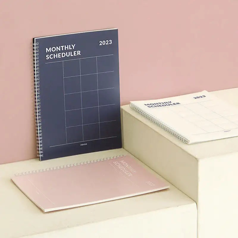Indigo - 2023 A4 Monthly Scheduler Planner - Indigo - Planner - Harumio