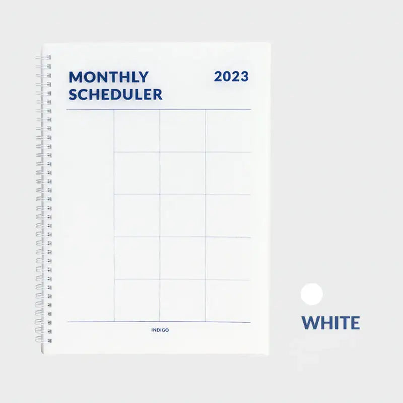 Indigo - 2023 A4 Monthly Scheduler Planner - Indigo - Planner - Harumio
