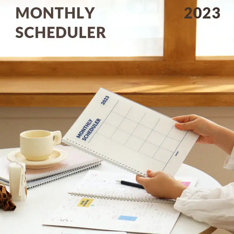 Indigo - 2023 A4 Monthly Scheduler Planner - Indigo - Planner - Harumio