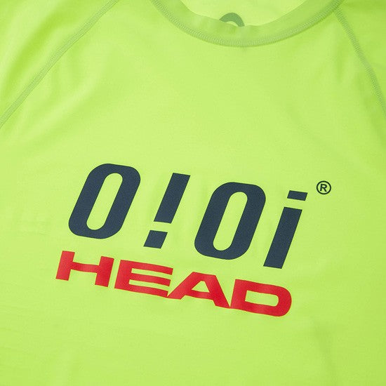 HEAD x 5252 by O!Oi - Logo Basic Rash Guard - Men (Neon Yellow)