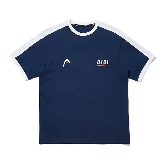 HEAD x 5252 by O!Oi - Logo Point T-shirt - Navy - HEAD - Clothing - Harumio