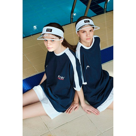 HEAD x 5252 by O!Oi - Logo Point T-shirt - Navy
