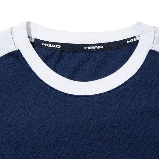 HEAD x 5252 by O!Oi - Logo Point T-shirt - Navy - HEAD - Clothing - Harumio