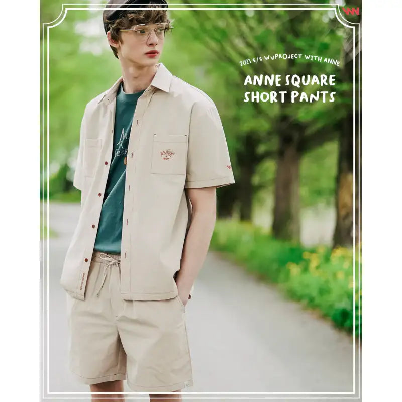 WVProject x Anne of Green Gables - Anne Square Short Pants - WVProject - Shorts - Harumio