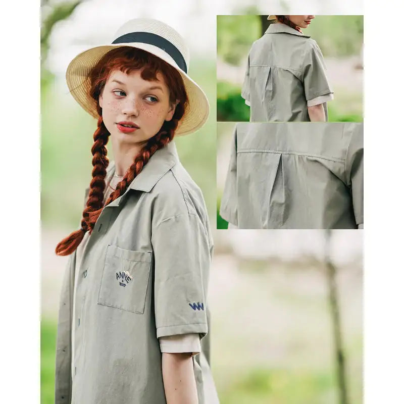 WVProject x Anne of Green Gables - Anne Square Short Sleeve Shirt - WVProject - Shirts - Harumio