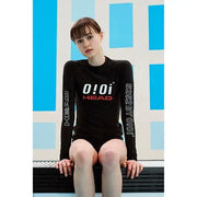 HEAD x 5252 by O!Oi - Logo Basic Rash Guard - Women (Black) - HEAD - Swimwear - Harumio