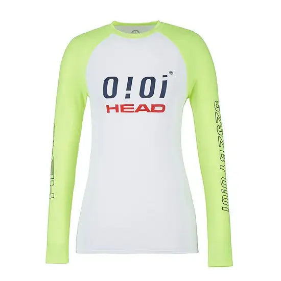 HEAD x 5252 by O!Oi - Logo Basic Rash Guard - Women (Neon Yellow) - HEAD - Swimwear - Harumio