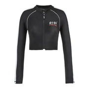 HEAD x 5252 by O!Oi - Crop Rash Guard Zip-Up - Women (Black) - HEAD - Swimwear - Harumio
