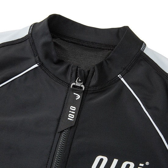 HEAD x 5252 by O!Oi - Crop Rash Guard Zip-Up - Women (Black)