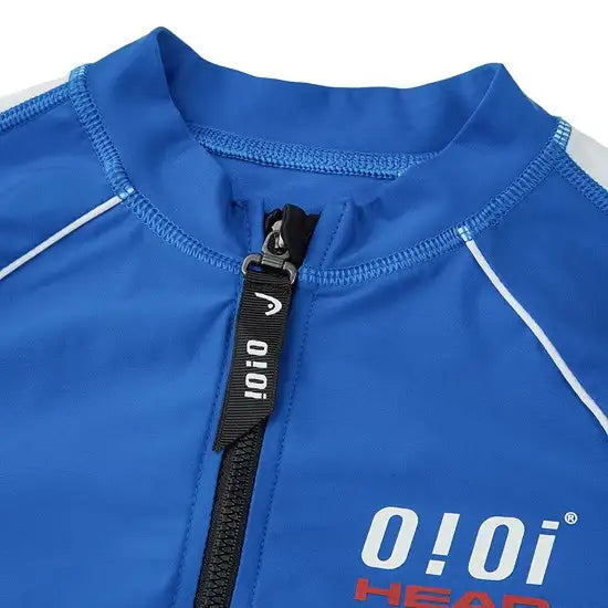 HEAD x 5252 by O!Oi - Crop Rash Guard Zip-Up - Women (Blue) - HEAD - Swimwear - Harumio