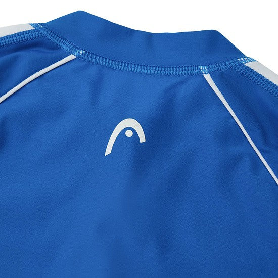 HEAD x 5252 by O!Oi - Crop Rash Guard Zip-Up - Women (Blue)