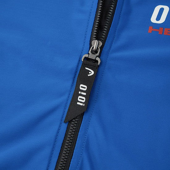 HEAD x 5252 by O!Oi - Crop Rash Guard Zip-Up - Women (Blue)