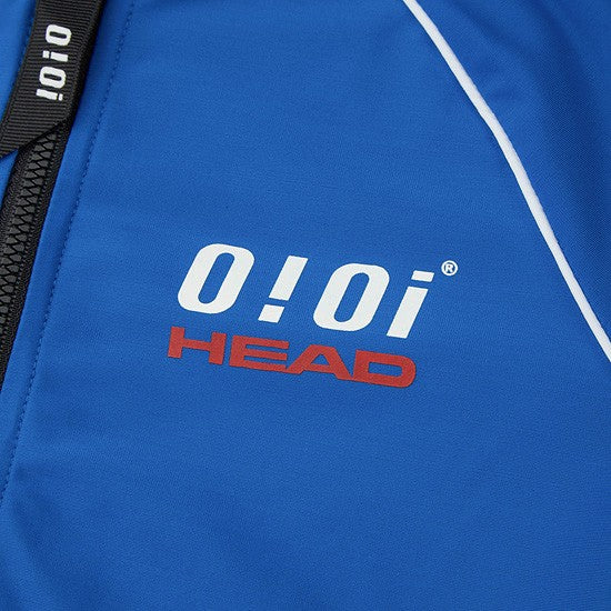 HEAD x 5252 by O!Oi - Crop Rash Guard Zip-Up - Women (Blue)