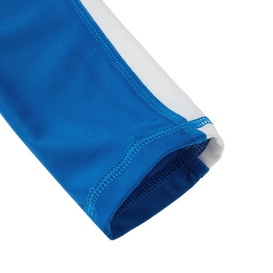 HEAD x 5252 by O!Oi - Crop Rash Guard Zip-Up - Women (Blue)