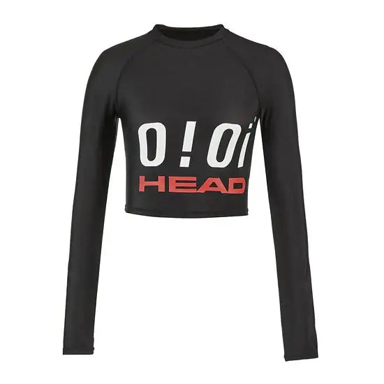 HEAD x 5252 by O!Oi - Crop Rash Guard - Women (Black) - HEAD - Swimwear - Harumio