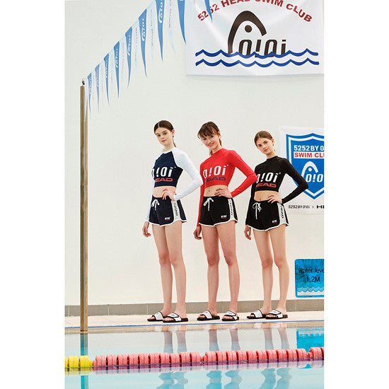 HEAD x 5252 by O!Oi - Crop Rash Guard - Women (Black)