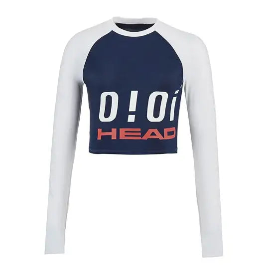 HEAD x 5252 by O!Oi - Crop Rash Guard - Women (Navy) - HEAD - Swimwear - Harumio