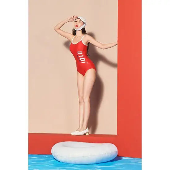 HEAD x 5252 by O!Oi - Side Logo Swimsuit - Women (Red) - HEAD - Swimwear - Harumio