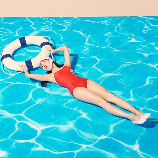 HEAD x 5252 by O!Oi - Side Logo Swimsuit - Women (Red)